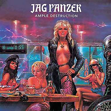 JAG PANZER - AMPLE DESTRUCTION (ELECTRIC BLUE/WHITE SPLATTER vinyl LP)