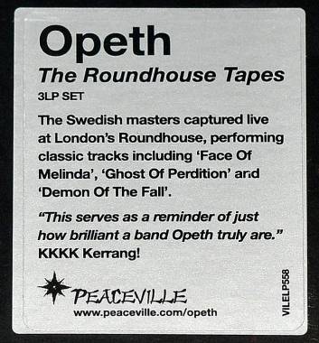 OPETH - THE ROUNDHOUSE TAPES (3LP)