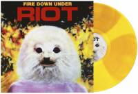 RIOT - FIRE DOWN UNDER (YELLOW W/ ORANGE SPOTS vinyl LP)