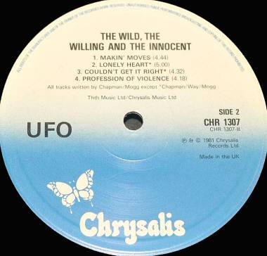 UFO - THE WILD, THE WILLING AND THE INNOCENT (LP)